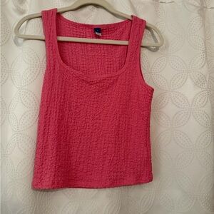 Old Navy Pink Textured Tank Top